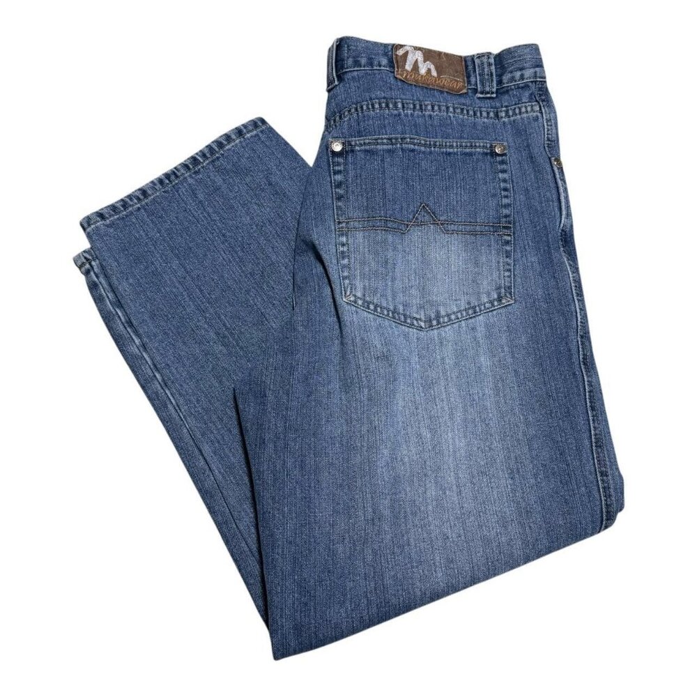 Vintage 2000s Mukawear Baggy Medium Wash Jean Pants‎ Men’s 40x31